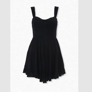 Forever 21 Button Front Sweetheart Romper